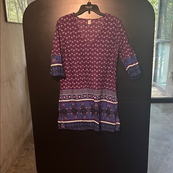 Old Navy Purple and Blue Patterned Tunic - Picture 1 of 4